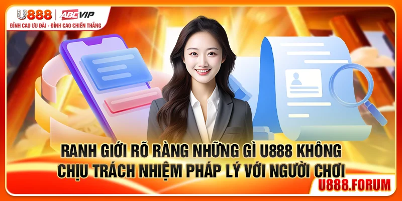 Miễn Trừ Trách Nhiệm U888 - Ranh Giới Rõ, Quyền Lợi Vững 1 Ranh giới rõ ràng những gì U888 không chịu trách nhiệm pháp lý với người chơi
